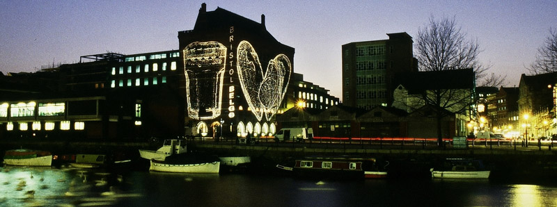 Building-Projection at the Opening of Belgo Bristol